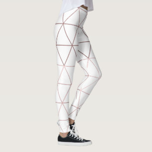 PixDezines Faux Roos Gold Geometric/Triangles Leggings