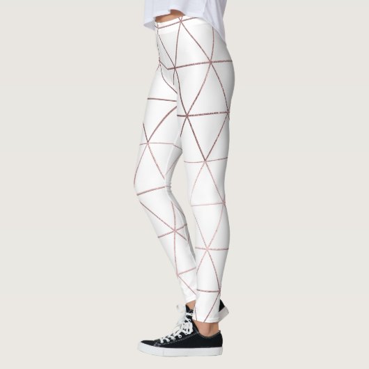PixDezines Faux Roos Gold Geometric/Triangles Leggings (Links)