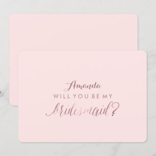 PixDezines Faux Roos Gold wil je ..Mijn Bridesmaid Kaart