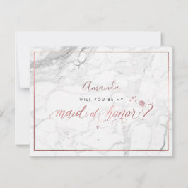 PixDezines Faux Roos Gold Will You Maid of Honor Kaart