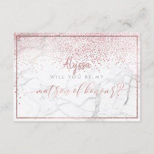 PixDezines Faux Roos Gold zal je matron zijn Kaart