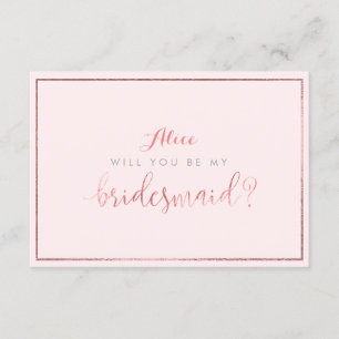 PixDezines Faux Roos Gold zal je zijn..Bridesmaid Kaart