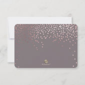 PixDezines Faux Rose Gold Confetti Merci (Dos)