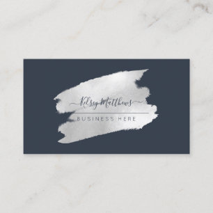 PixDezines Faux Silver H2 geborsteld Visitekaartje