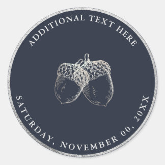 PixDezines FAUX ZILVEREN EIKELS|DIY ACHTERGROND Ronde Sticker