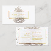 PixDezines faux zilverpinecones Visitekaartje (Voorkant / Achterkant)