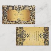 PixDezines Fidora Damask/faux parchment Visitekaartje (Voorkant / Achterkant)