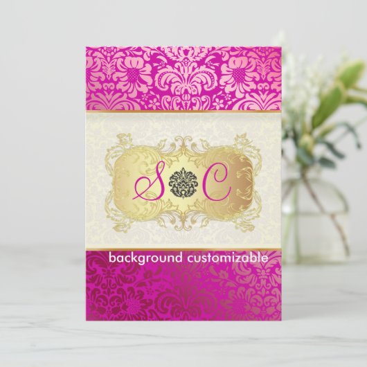 PixDezines Fidora Damask Kaart (Staand voorkant)