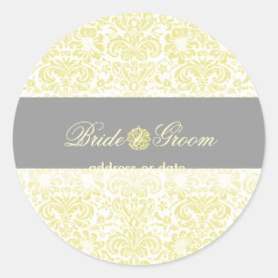 PixDezines Fidora Damask Ronde Sticker