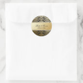 PixDezines Fidora  Damask Ronde Sticker (Tas)