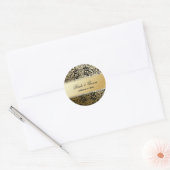 PixDezines Fidora  Damask Ronde Sticker (Envelop)