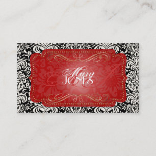 PixDezines Fidora Damask Visitekaartje