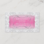 PixDezines Fidora  Damask Visitekaartje (Achterkant)