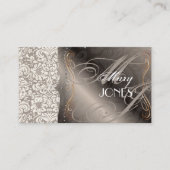 PixDezines Fidora  Damask Visitekaartje (Voorkant)