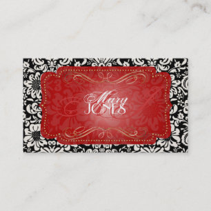 PixDezines Fidora  Damask Visitekaartje