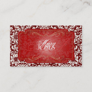 PixDezines Fidora Vintage Damask Visitekaartje
