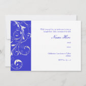 PixDezines filigraan wervelingen/diy kleuren, blau Kaart (Achterkant)