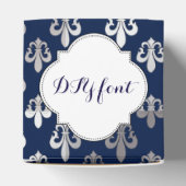 PixDezines fleur de lis silver Bedankdoosjes (Bovenkant)