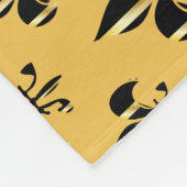 PixDezines fleur de lis/zwart/goud Fleece Deken (Hoek)