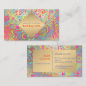 PixDezines Floral Boho Visitekaartje (Voorkant / Achterkant)