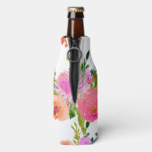 PixDezines Floral Waterverf/DIY achtergrond Flesjeskoeler (Fles Achterkant)