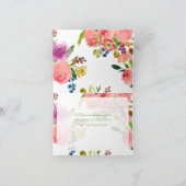 PixDezines Floral Waterverf/Ranunculus/Dank u Bedankkaart (Binnen)