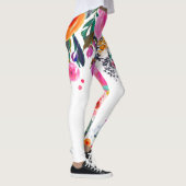 PixDezines Floral Waterverf/Spring Bouquet Leggings (Rechts)