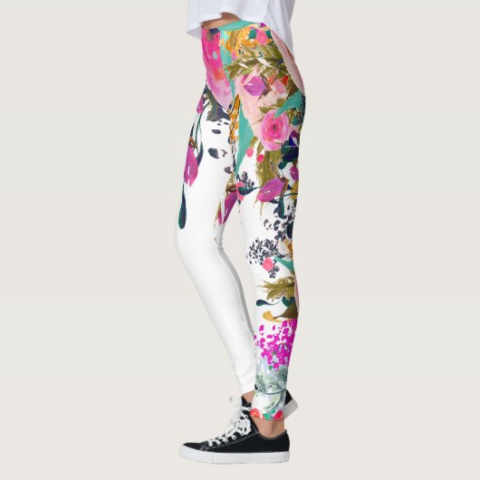PixDezines Floral Waterverf/Spring Bouquet Leggings (Links)