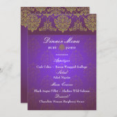 PixDezines florentius damask menu/faux gold Menu (Voorkant / Achterkant)