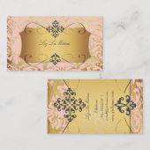 PixDezines FLORENTIUS DAMASK/PINK Visitekaartje (Voorkant / Achterkant)