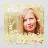 PixDezines Flower Power Afstuderen, Mod Daisies Kaart (Voorkant / Achterkant)