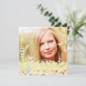 PixDezines Flower Power Afstuderen, Mod Daisies Kaart (Staand voorkant)