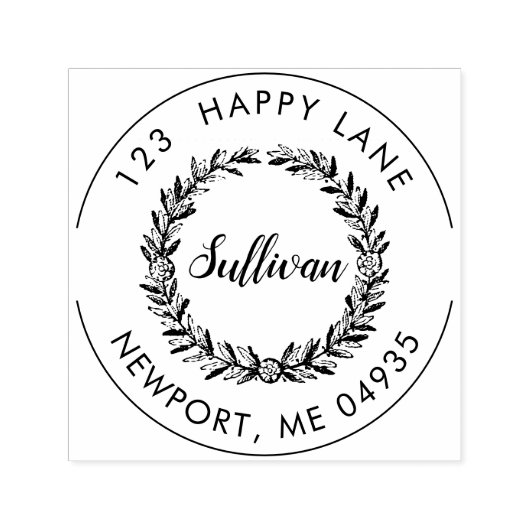 PixDezines Foliage+DIY Script Retouradres Zelfinktende Stempel (Design)