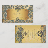 PixDezines  Forentius damask/slate Visitekaartje (Voorkant / Achterkant)