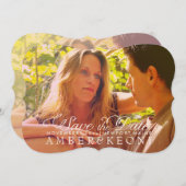 PixDezines foto sparen datum/sunburst bekleding Save The Date (Voorkant / Achterkant)