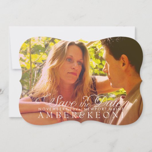 PixDezines foto sparen datum/sunburst bekleding Save The Date (Voorkant)