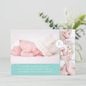 PixDezines fotosjabloon geboorte aankondiging (Staand voorkant)