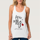 PixDezines Future Mrs/Handgeschreven het Manuscrip Tanktop (Voorkant)