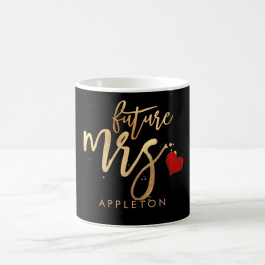 PixDezines Future Mrs Modern/Faux Gold Script Koffiemok (Center)