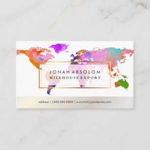 PixDezines gaan over de wereldkaart van de wereld/ Visitekaartje