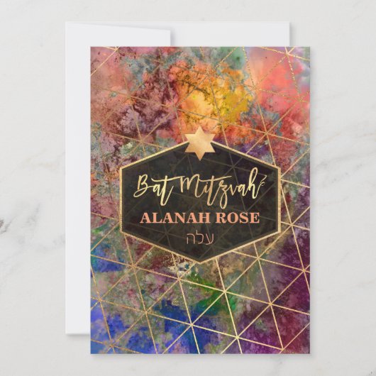 PixDezines Galaxy Abstracte geometrische vleermuis Kaart (Voorkant)