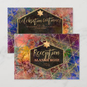 PixDezines Galaxy Abstracte Mitzvah Receptie (Voorkant / Achterkant)