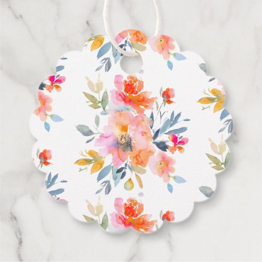 PixDezines Garden Rozen Waterverf Dank u Bedankjes Labels (Achterkant)