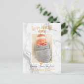 PixDezines Geboorteaankondiging / Over de Maan Aankondigingskaart (Staand voorkant)