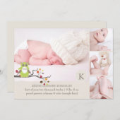 PixDezines geboortebekendmaking van fotosjabloon Aankondiging (Voorkant / Achterkant)