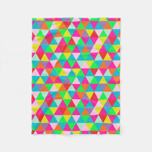 PixDezines geometrische/neonkleuren/ Fleece Deken
