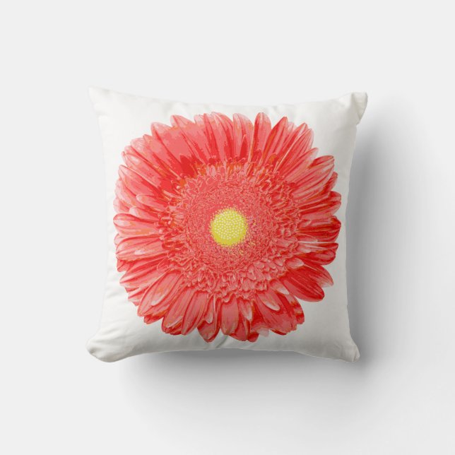 PixDezines gerbera madeliefjes/diy achtergrond Kussen (Voorkant)
