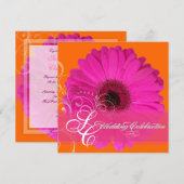 PixDezines Gerbera, roze/dij evenement! Kaart (Voorkant / Achterkant)
