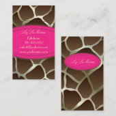 PixDezines Giraffe Print, Bruin Visitekaartje (Voorkant / Achterkant)