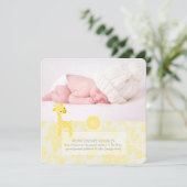 PixDezines giraffe+toile Aankondiging (Staand voorkant)